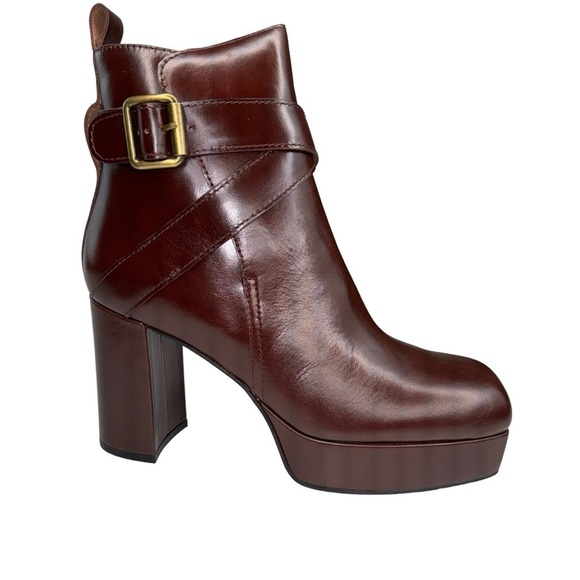 Jeffrey Campbell Amuse Platform Bootie Zip Bronze Brown 9 - Picture 17 of 17